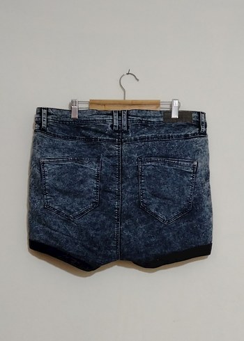 xl Beden gri Renk Mini Kadın Denim Şort