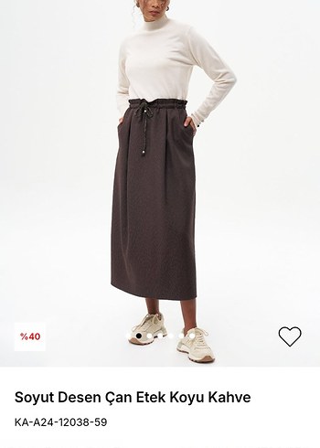 Koyu Kahverengi Beli Kemerli Uzun Etek