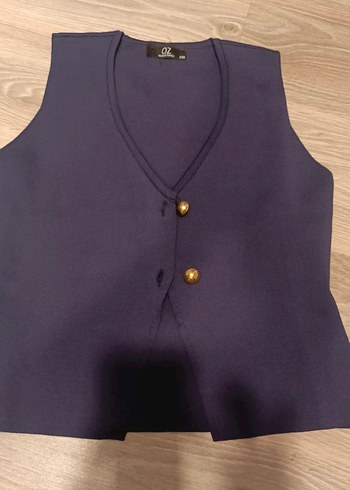 Lacivert Düğmeli yelek, 1 kez giyildi - Görsel 3