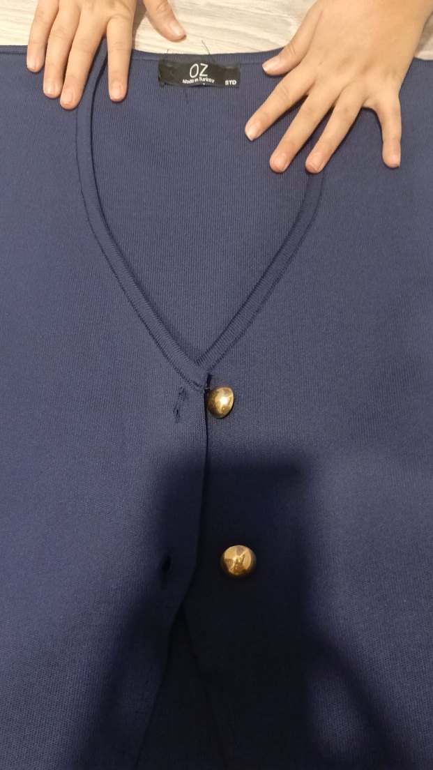 Lacivert Düğmeli yelek, 1 kez giyildi - Görsel 2