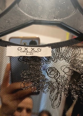 Dantel İşlemeli Siyah Uzun Kimono - Görsel 3