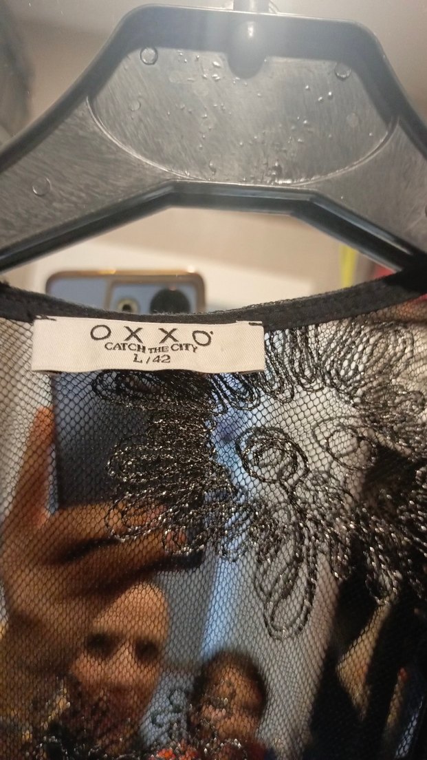 Dantel İşlemeli Siyah Uzun Kimono - Görsel 3