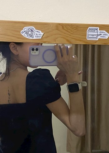 Siyah Gotik Mini Elbise, Straplez - Görsel 2