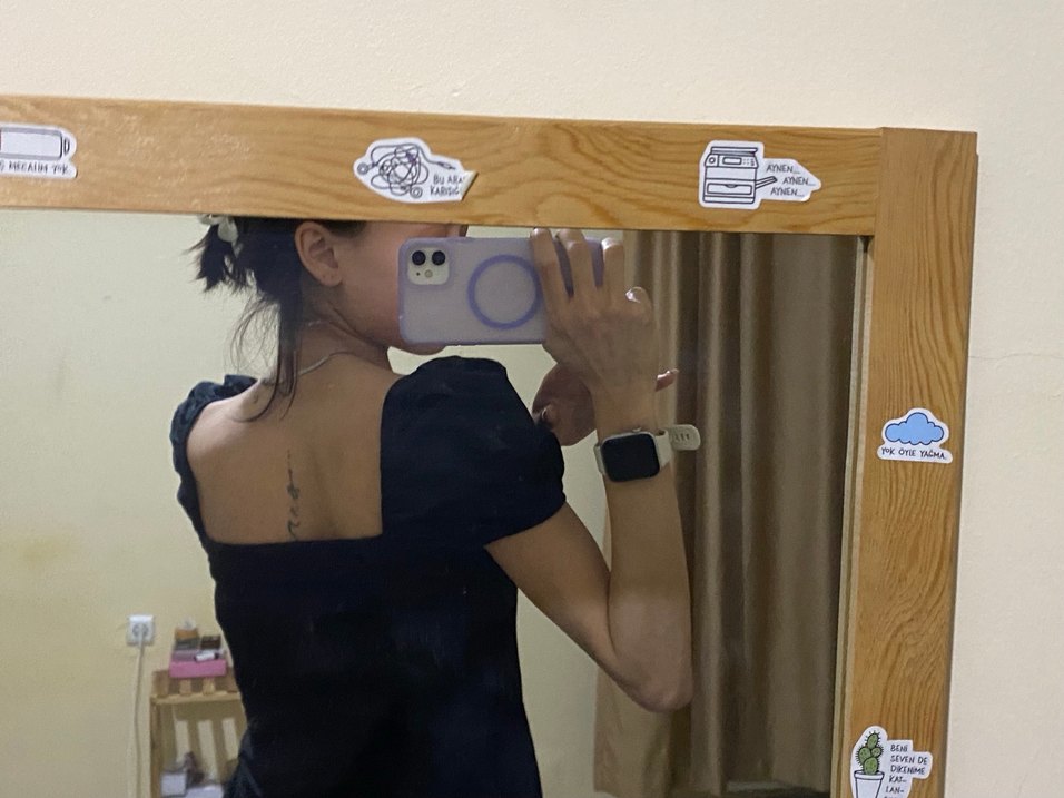 Siyah Gotik Mini Elbise, Straplez - Görsel 2