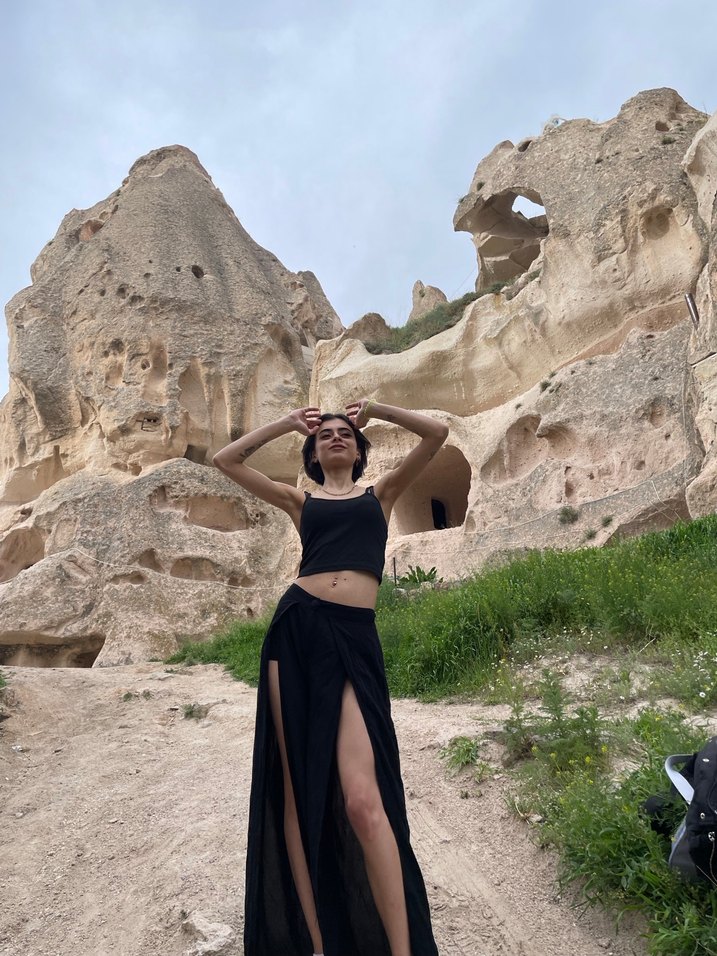 Siyah Straplez Uzun Gotik Elbise - Görsel 2