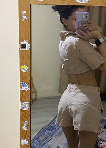 Bej Kısa Kollu Mini Takım - Görsel 2