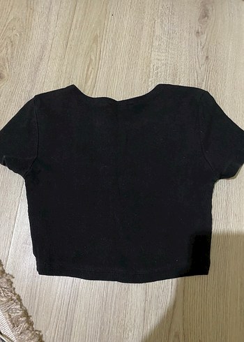 Trendyol Kadın Siyah Mini crop - Görsel 3