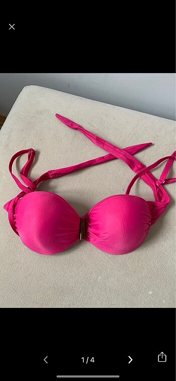 Fuşya Bronz Tokalı Bikini Takımı