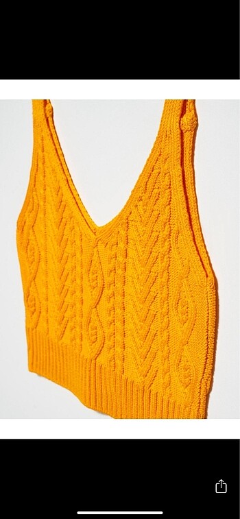 Dilvin Turuncu Renk Triko Crop