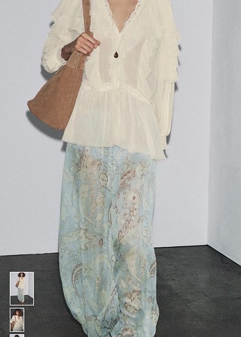 Zara Fırfırlı Bluz - Görsel 4