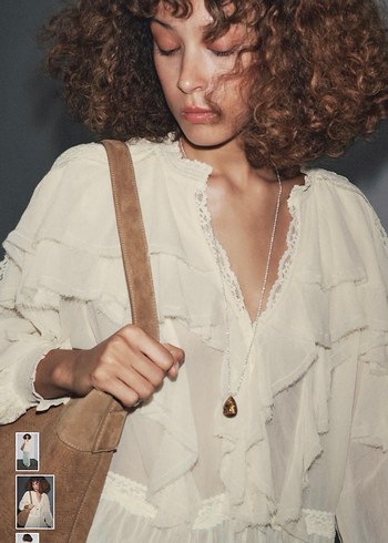 Zara Fırfırlı Bluz - Görsel 5