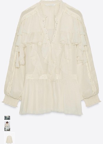 Zara Fırfırlı Bluz - Görsel 6