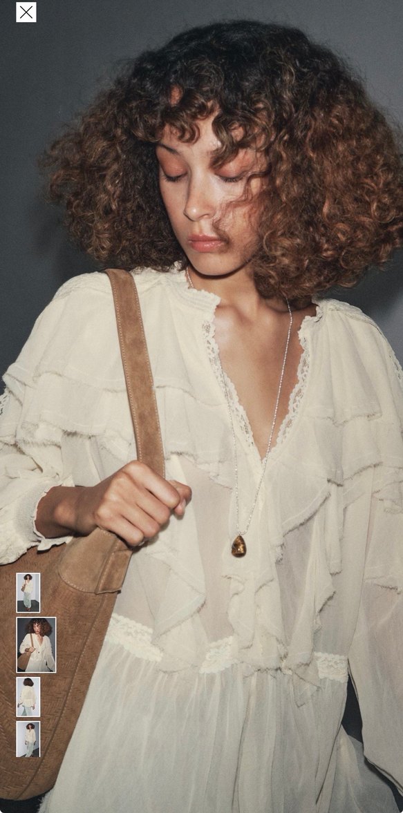 Zara Fırfırlı Bluz - Görsel 5