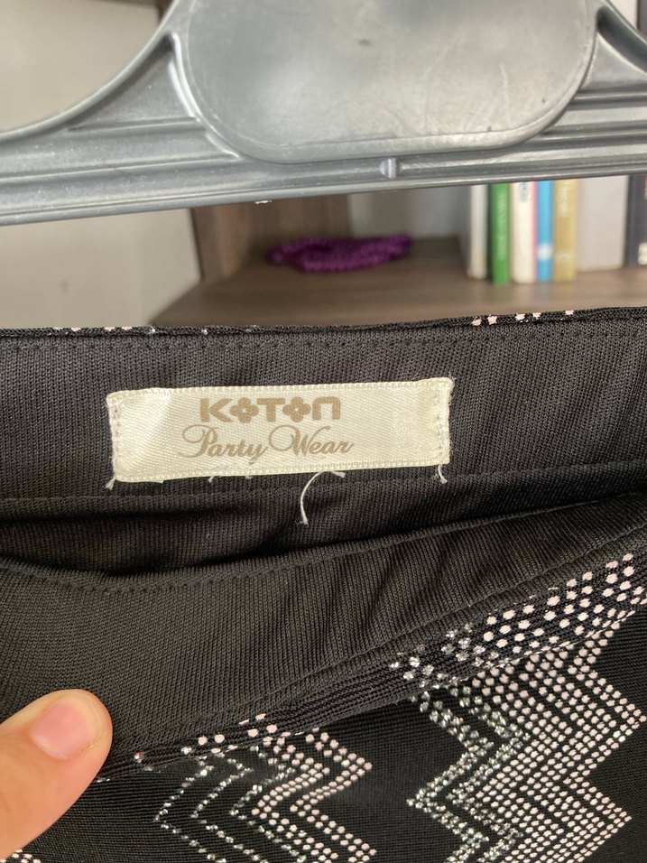 Piliseli Desenli Midi  Etek - Görsel 2