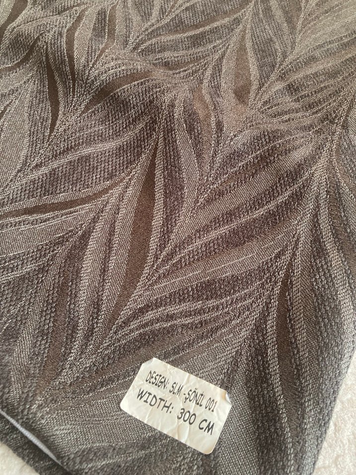 Antrasit renk kendinden desenlı kırlent kılıfı - Görsel 2