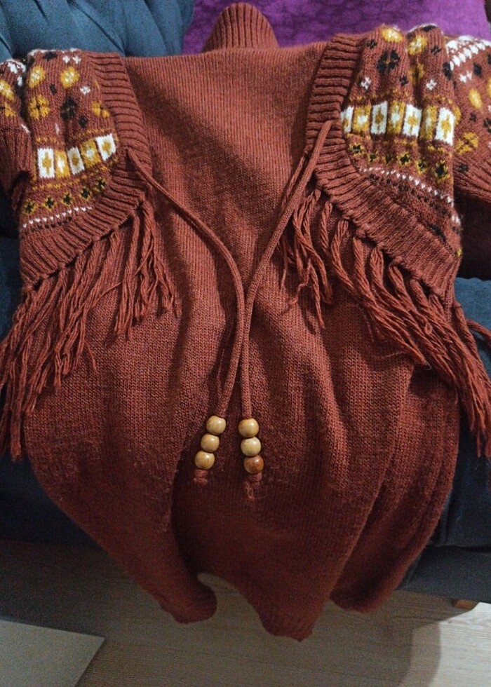 Yünlü boğazlı tunik elbise - Görsel 4