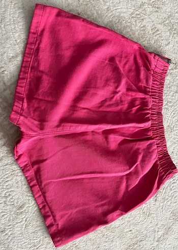 Pembe Midi Fermuarlı Şort Etek - Görsel 3