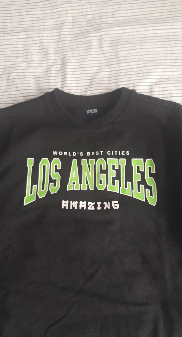 Siyah Baskılı  Sweatshirt - Görsel 3