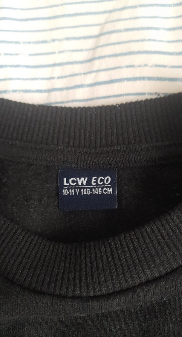 Siyah Baskılı  Sweatshirt - Görsel 2