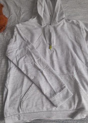 11. 12yas erkek Gri Fermuarlı Sweatshirt - Görsel 3