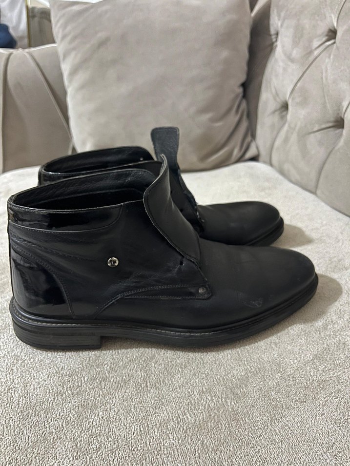 Erkek Siyah Deri Tokalı Bot - Görsel 3