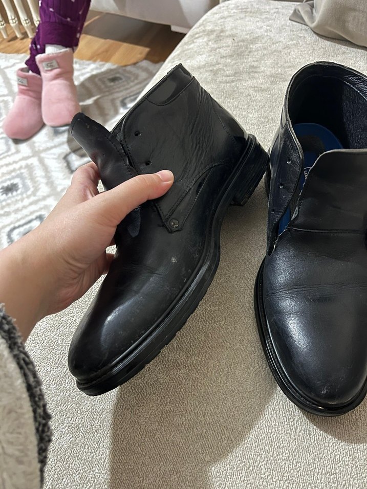 Erkek Siyah Deri Tokalı Bot - Görsel 5