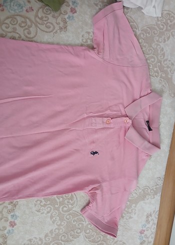 Erkek Pembe Pamuklu Polo Yaka Tişört - Görsel 3