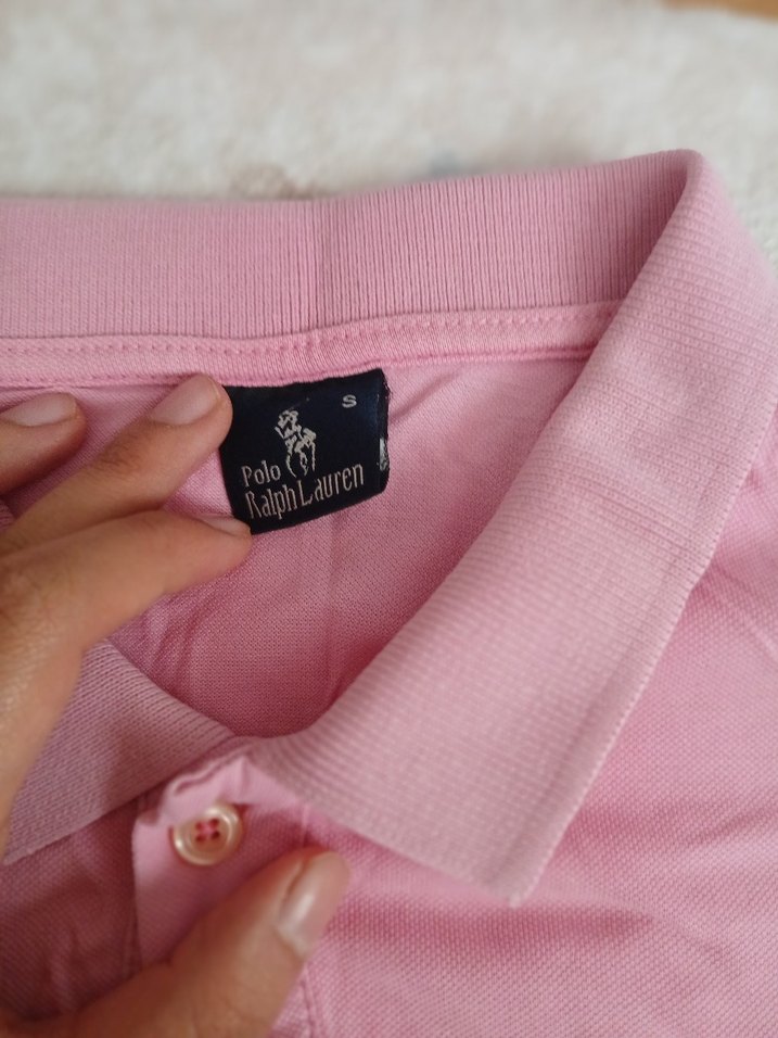 Erkek Pembe Pamuklu Polo Yaka Tişört - Görsel 2