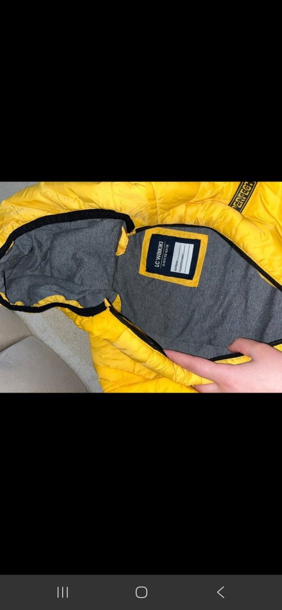 Erkek Çocuk Parlak Sarı Fermuarlı Mont - Görsel 2