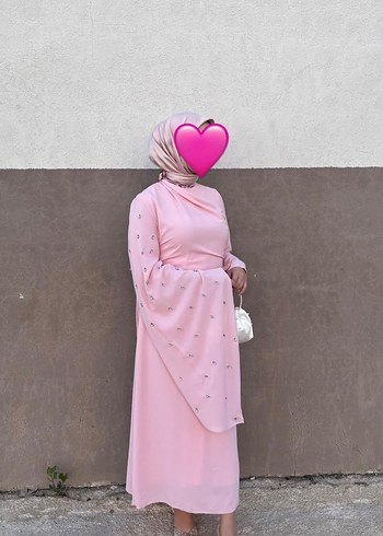 Trendyol & Milla Pembe Nakışlı Bohem Uzun Elbise