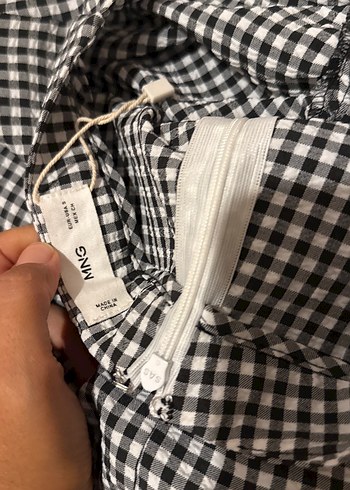 Siyah Kareli Piliseli Hamile Midi Etek - Görsel 4