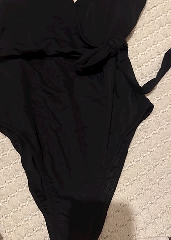 Siyah Drapeli Gotik Kadın Mayo - Görsel 4