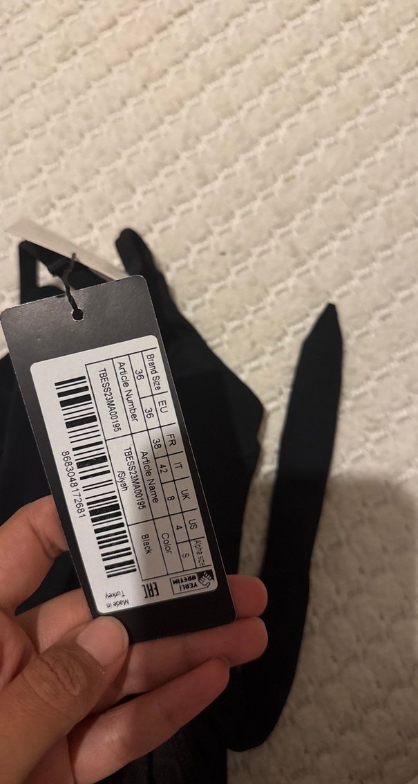 Siyah Drapeli Gotik Kadın Mayo - Görsel 5