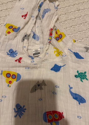 Kapüşonlu Çok Renkli Erkek Çocuk Bornozu - Görsel 2