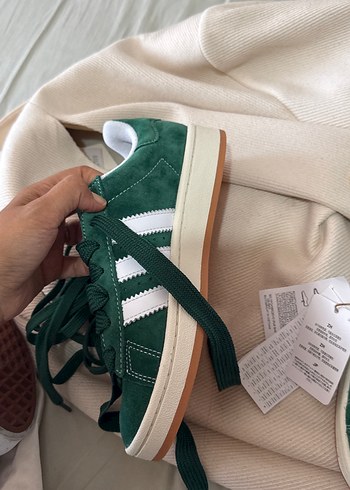 Adidas Yeşil Bağcıklı Spor Ayakkabı