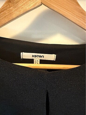 Koton Koton Siyah Parlak Kumaş Bluz