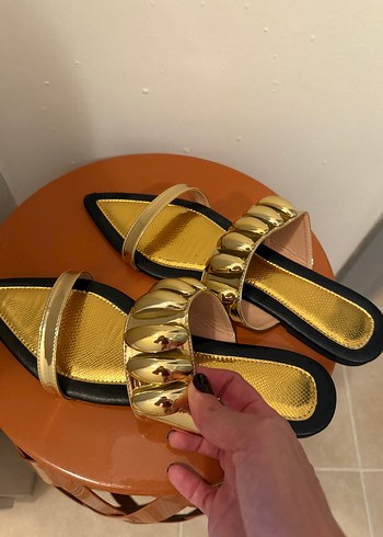 Gold Abiye Terlik - Görsel 6