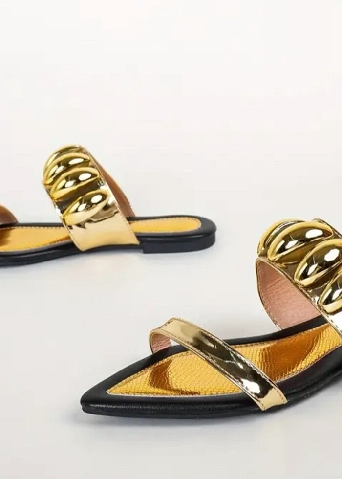 Gold Abiye Terlik - Görsel 3