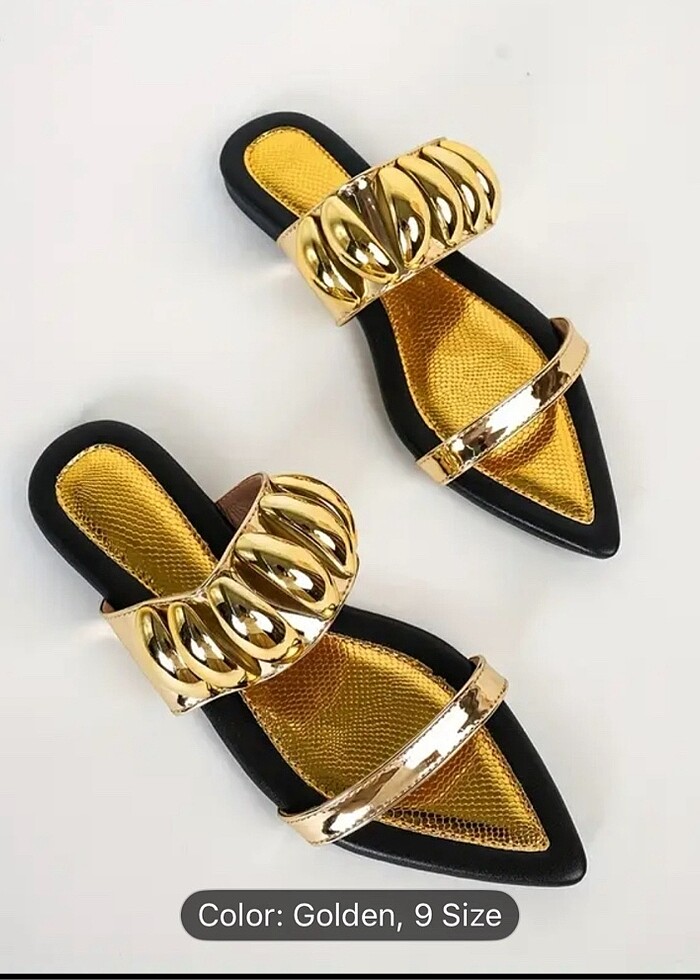 Gold Abiye Terlik - Görsel 4