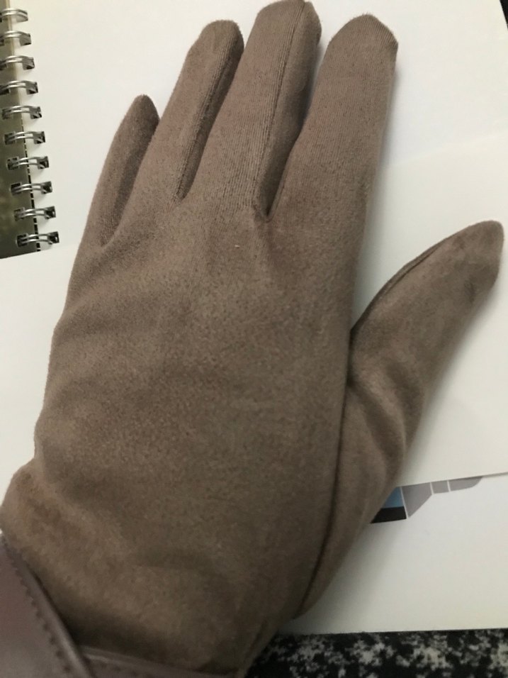 Kahverengi Süet Kadın Eldiveni - Görsel 2