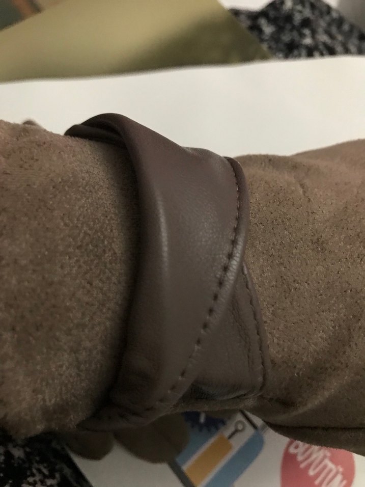 Kahverengi Süet Kadın Eldiveni - Görsel 3