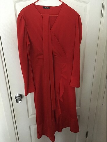 Ekol # kırmızı #Elbise (marka emir Ela) 46 48 beden