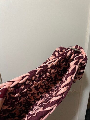 American Vintage Pembe örgü çanta