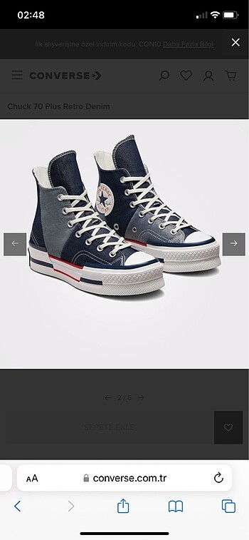 Converse converse chuck 70 denim kadın ayakkabı