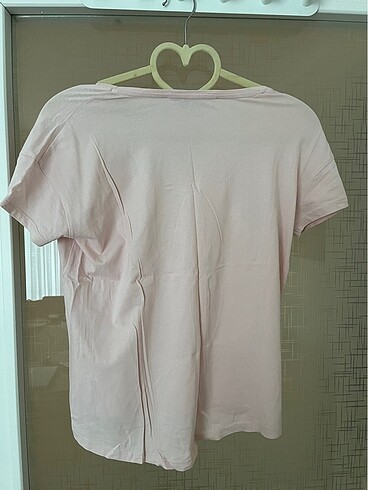 xs Beden Mango basic geniş yakalı xs beden pudra