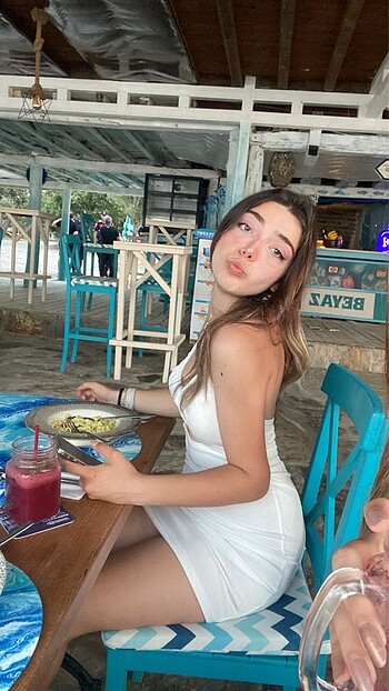 xs Beden beyaz Renk koton elbise