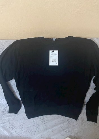 Siyah Kadın Uzun Kollu Salaş Sweatshirt