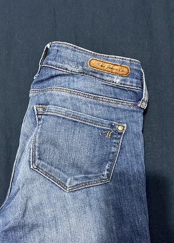 Gri Mavi Regular Fit Normal Boy Kadın Kot Pantolon - Görsel 5