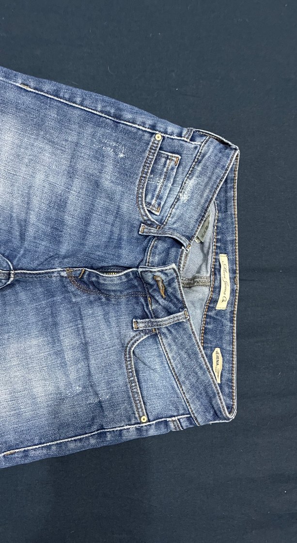 Gri Mavi Regular Fit Normal Boy Kadın Kot Pantolon - Görsel 4