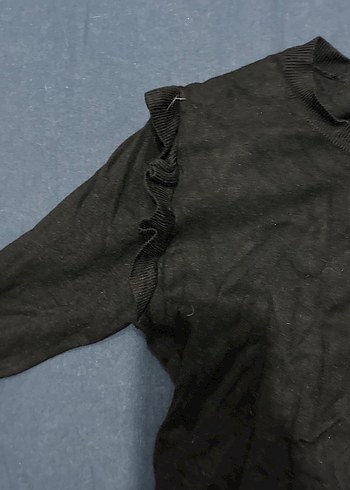 Zara Düğmeli Siyah Keten Kadın Hırka